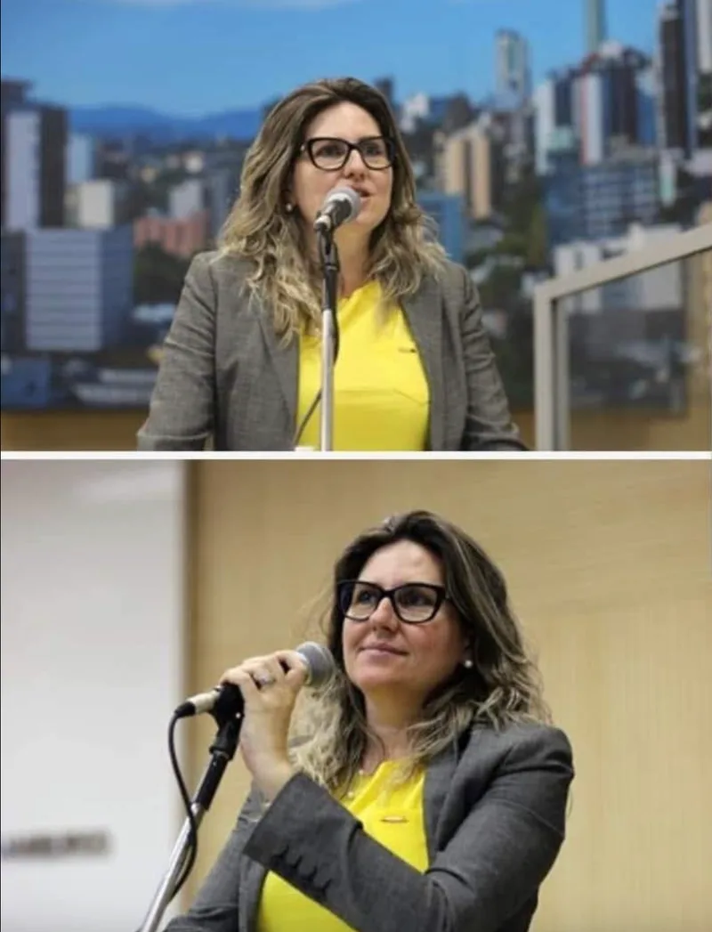 Patrícia Beck discursando na tribuna